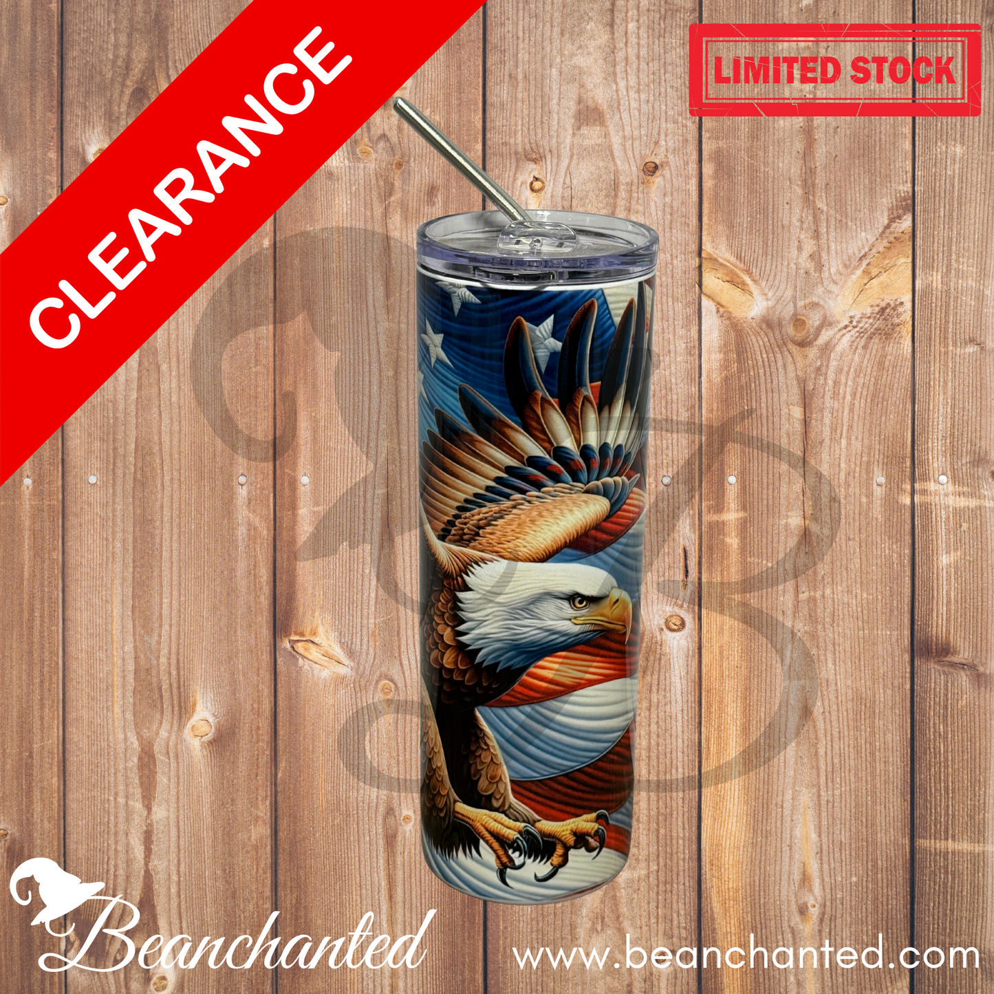 20oz skinny tumbler "USA Eagle"