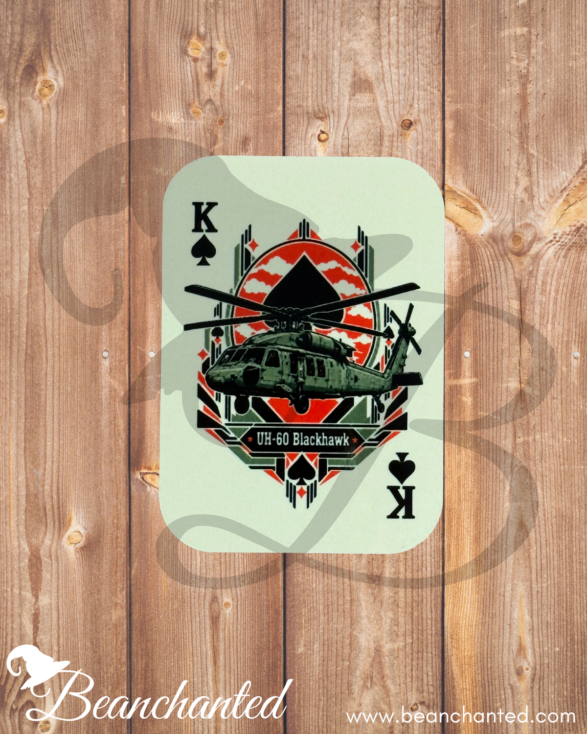 Fridge Magnet "UH-60 BLACKHAWK" Poker Card