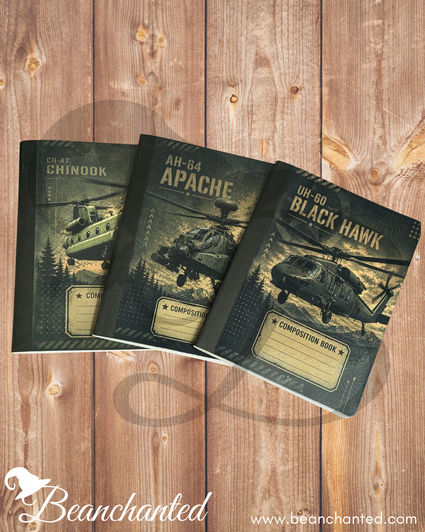 AH-64 APACHE Helicopter Composition Book