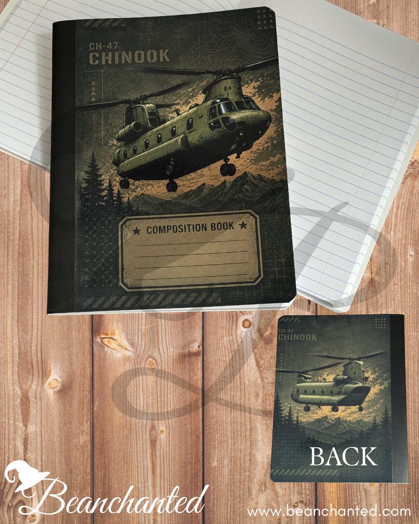 CH-47 CHINOOK Helicopter Composition Book