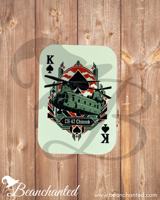 Fridge Magnet "CH-47 CHINOOK" Poker Card