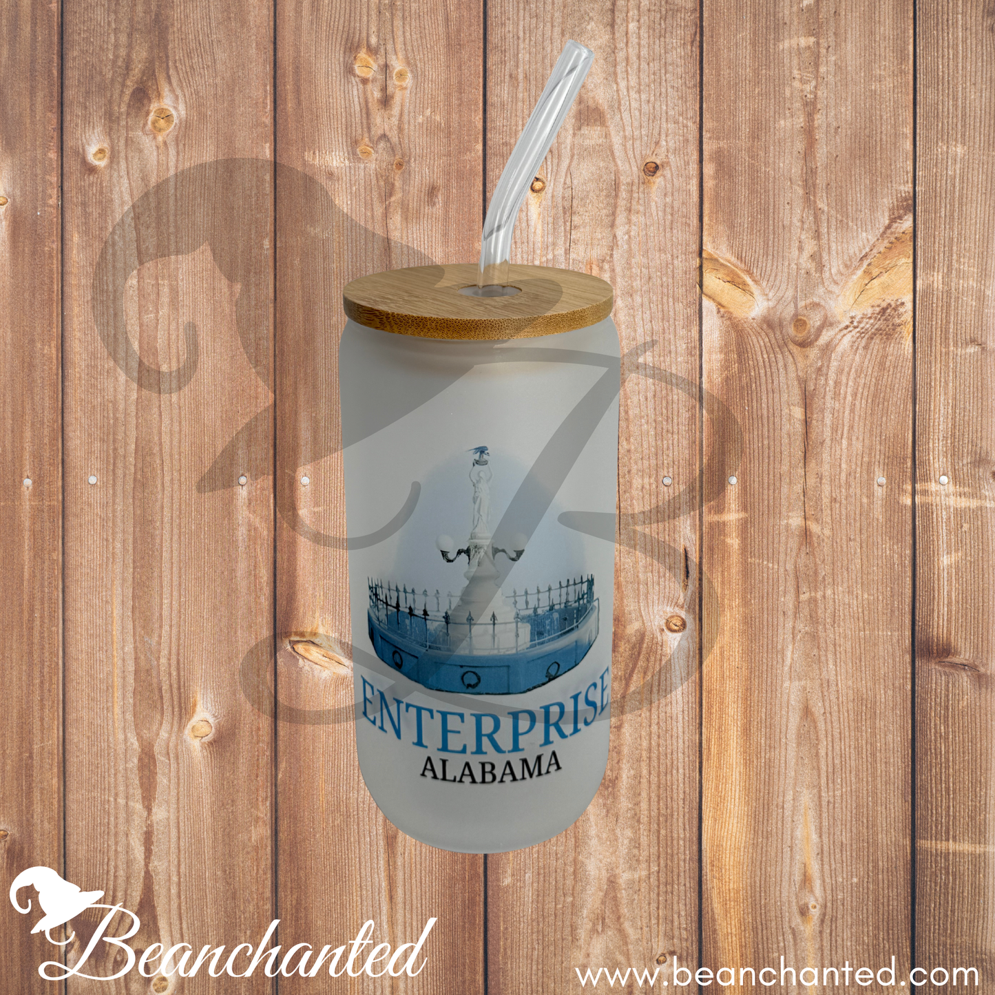 Enterprise Souvenir Glass Can "BOLL WEEVIL MONUMENT"