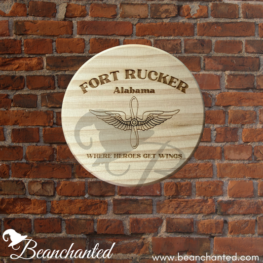 Fort Rucker - Wooden Coaster