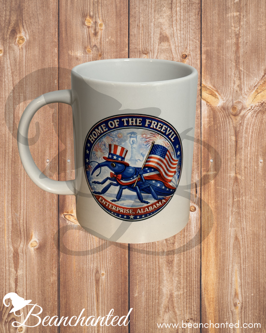 Enterprise Souvenir Mug "HOME OF THE FREEVIL"