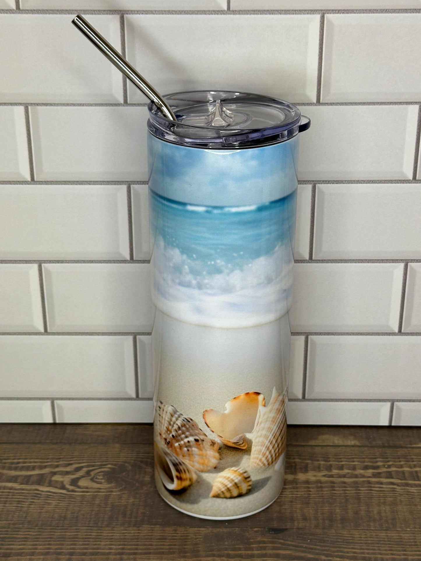 20oz skinny tumbler "Florida Sand"