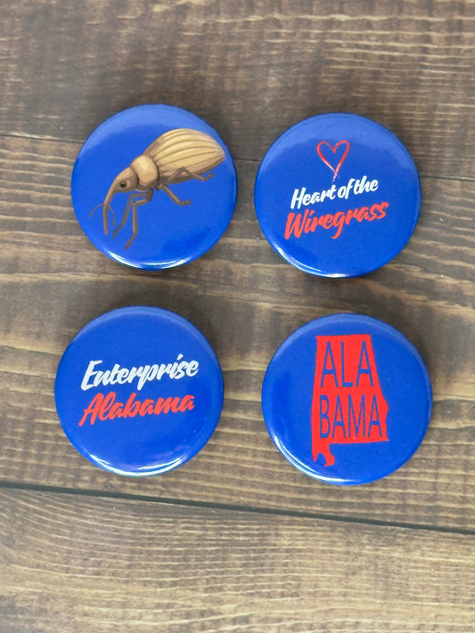 Button Pin Set "Enterprise Alabama"