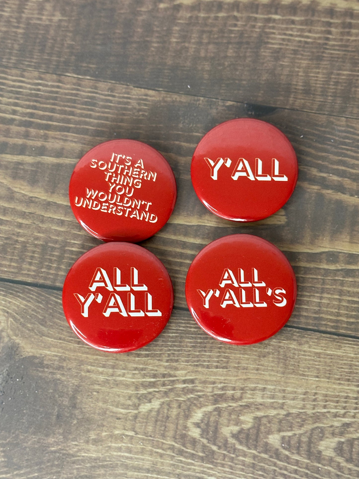 Button Pin Set "Y'ALL"