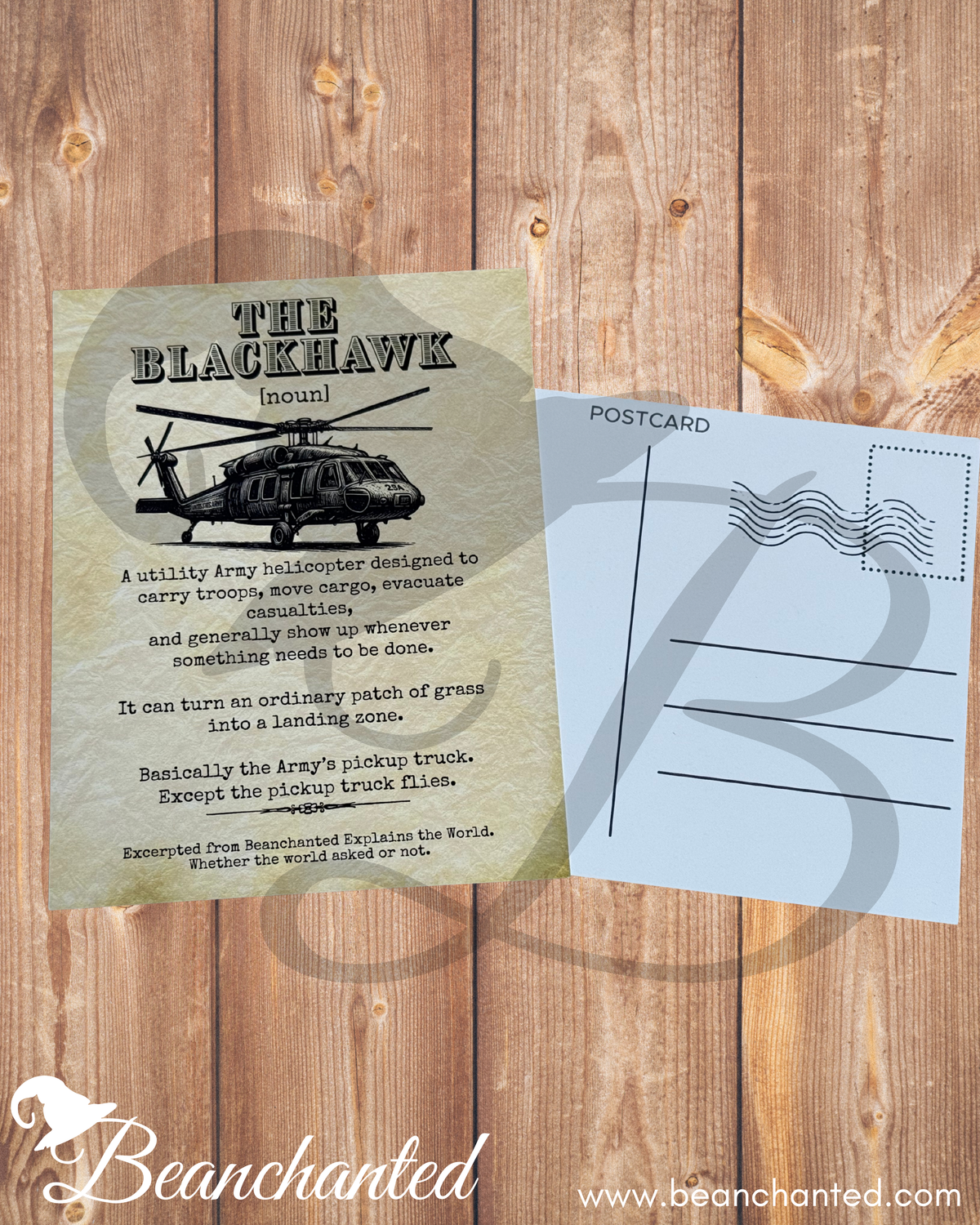 UH-60 Blackhawk - Vintage Definition Postcard