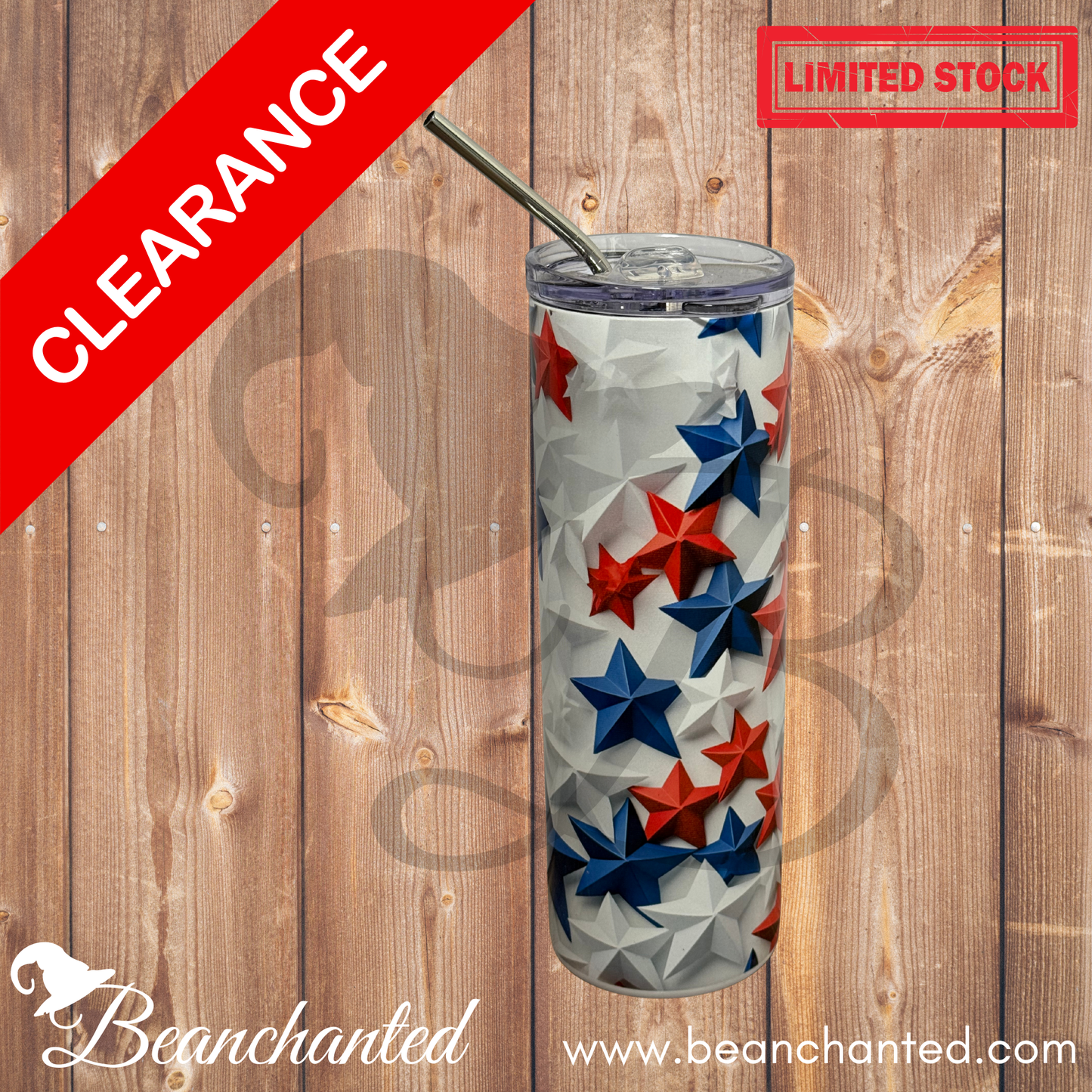 20oz skinny tumbler "STAR SPANGLED"