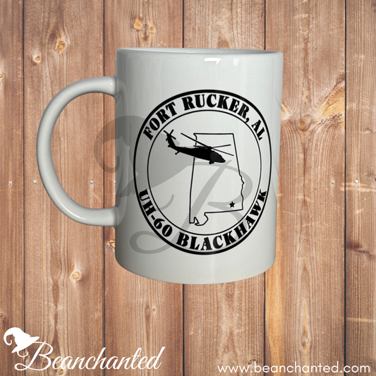 Souvenir Mug "Fort Rucker Blackhawk"