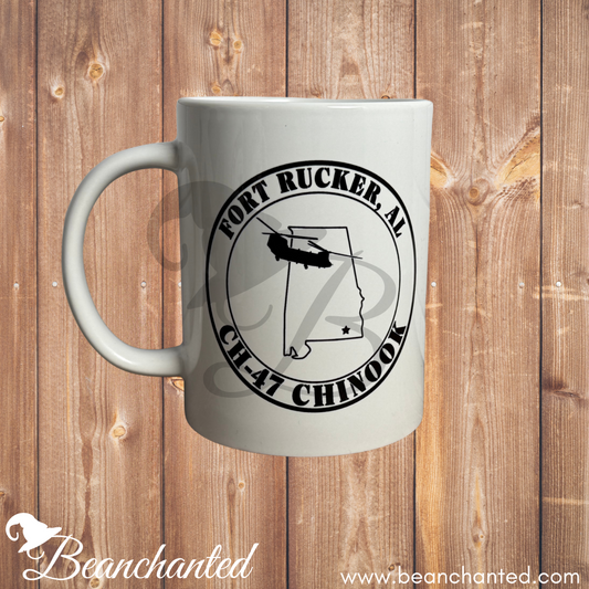 Souvenir Mug "Fort Rucker CHINOOK"