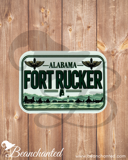 Fridge Magnet "FORT RUCKER" License Plate