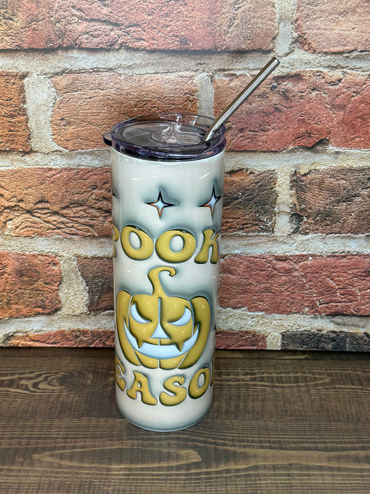 Halloween 20oz skinny tumbler "Spooky Pumpkin"