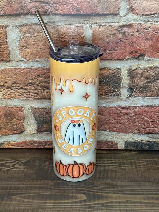 Halloween 20oz skinny tumbler "Spooky Season"